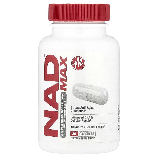 Suplemento NAD MAX Rejuvenescedor Celular Antienvelhecimento 30 Cápsulas - Metabolic Nutrition