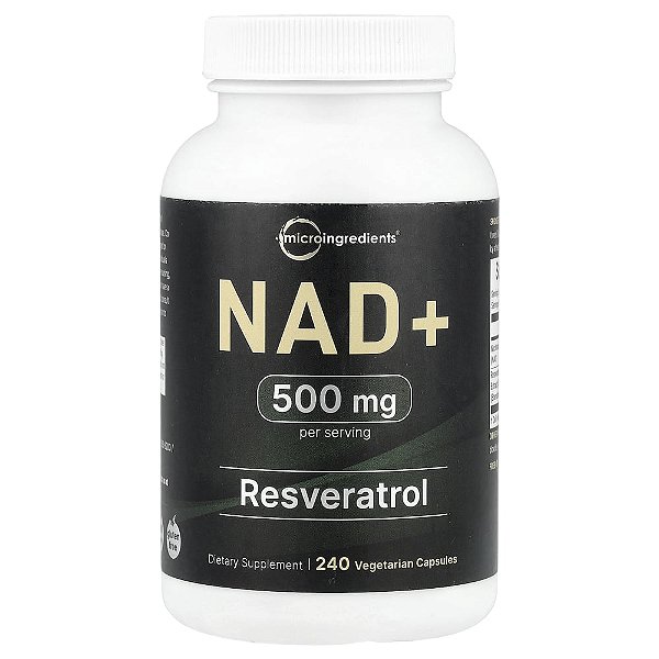 Suplemento de NAD+ para Energia Celular e Longevidade 240 Cápsulas Vegetarianas - Micro Ingredients