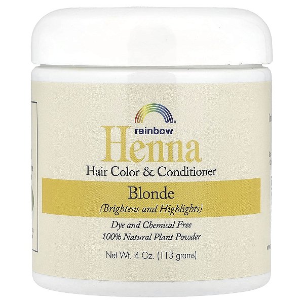 Henna Tintura e Condicionador Capilar Louro 113 g - Rainbow Research