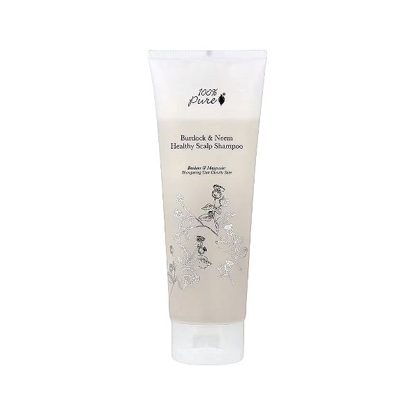 Shampoo para Couro Cabeludo Saudável Bardana e Neem 236 ml - 100% Pure
