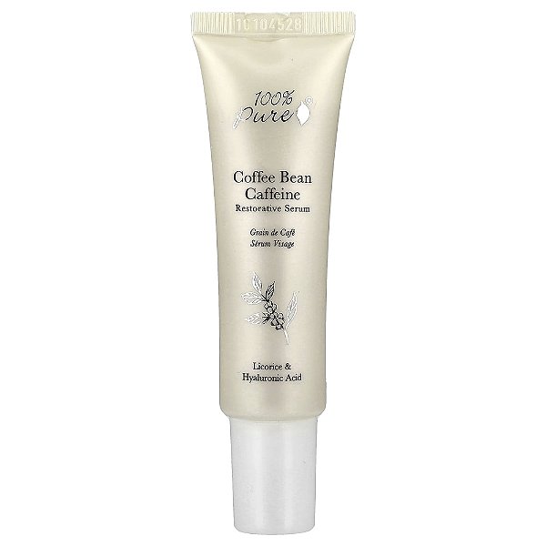 Sérum Facial Restaurador com Cafeína e Grãos de Café 30 ml - 100% Pure