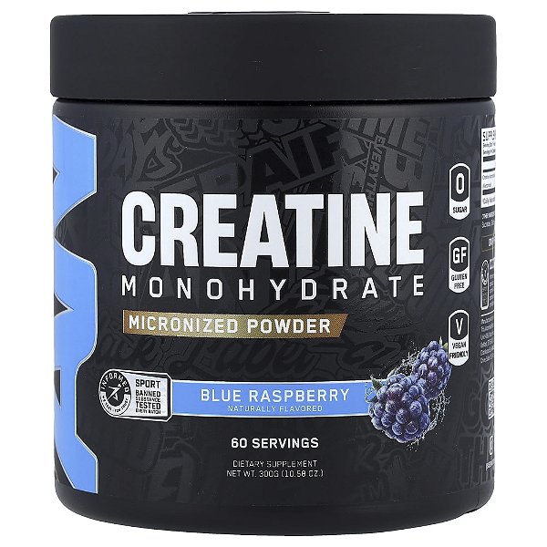 Creatina Monohidratada Micronizada Sabor Framboesa Azul 300 g - ABE