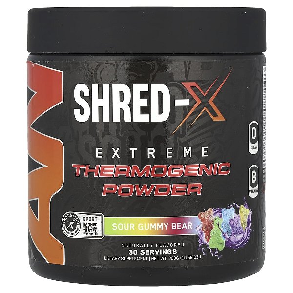 Termogênico Shred-X em Pó Sabor Goma Azeda 300 g - ABE