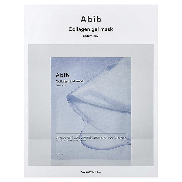 Máscara Facial Collagen Gel Mask Sedum Jelly Kit com 4 Unidades - Abib