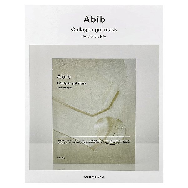 Máscara Facial Collagen Gel Mask Jericho Rose Kit com 4 Unidades - Abib