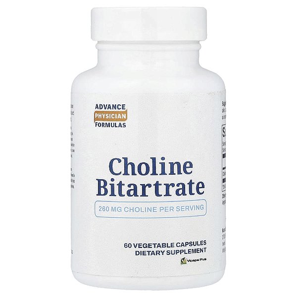 Suplemento Hemitartarato de Colina 260 mg 60 Cápsulas Vegetais - Advance Physician Formulas