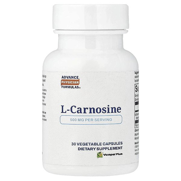 Suplemento L-Carnosina 500 mg 30 Cápsulas Vegetais - Advance Physician Formulas
