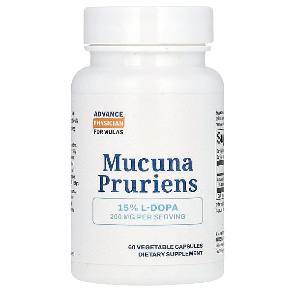 Suplemento Mucuna Pruriens 200 mg 60 Cápsulas Vegetais - Advance Physician Formulas