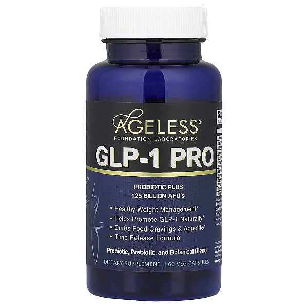 Suplemento GLP-1 Pro Support 60 Cápsulas Vegetais - Ageless Foundation Laboratories