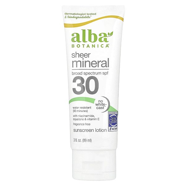 Protetor Solar Mineral Sensível Sem Fragrância FPS 30 113 g - Alba Botanica