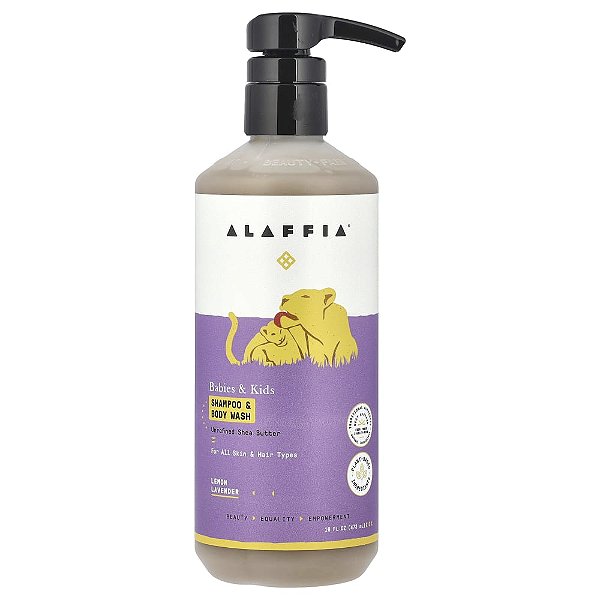 Shampoo e Sabonete Líquido Infantil Lavanda e Limão 473 ml - Alaffia
