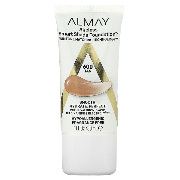 Base Facial Anti-Idade Ageless Smart Shade Cor 600 Tan 30 ml - Almay