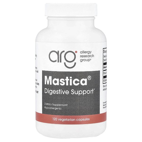 Suplemento Auxílio Digestivo Mastica 500 mg 120 Cápsulas Vegetarianas - Allergy Research Group