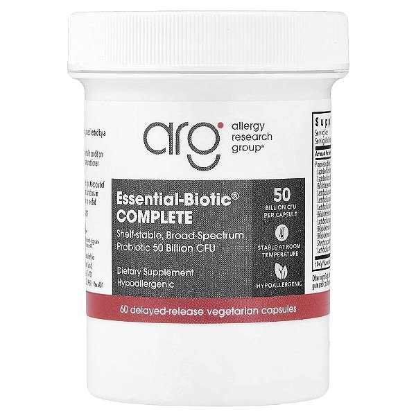 Probiótico Essential-Biotic Complete 50 Bilhões de UFC 60 Cápsulas Vegetarianas - Allergy Research Group