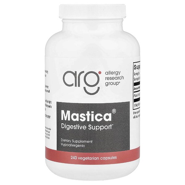 Suplemento Mastica Mástique de Chios Autêntico 500 mg 240 Cápsulas Vegetarianas - Allergy Research Group