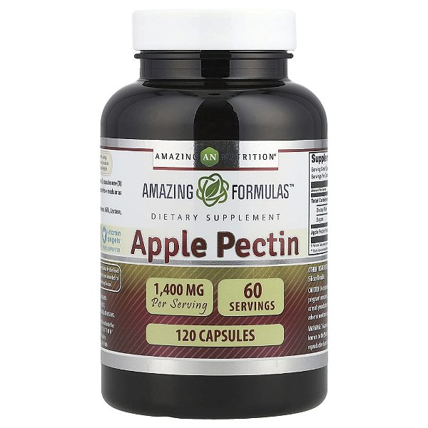Suplemento de Pectina de Maçã Apple Pectin 700 mg 120 Cápsulas - Amazing Nutrition