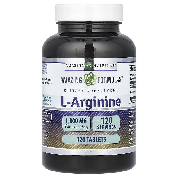 Suplemento de L-Arginina 1000 mg 120 Comprimidos - Amazing Nutrition