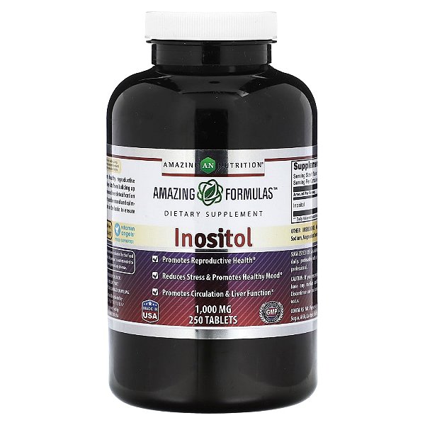 Suplemento de Inositol 1000 mg 250 Comprimidos - Amazing Nutrition