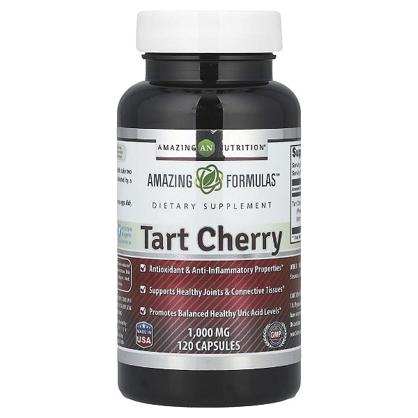 Suplemento de Cereja Azeda Tart Cherry 1000 mg 120 Cápsulas - Amazing Nutrition