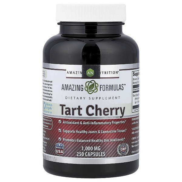 Suplemento de Cereja Azeda Amarena Tart Cherry 250 mg 250 Cápsulas - Amazing Nutrition