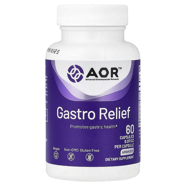 Suplemento para Suporte Digestivo Gastro Relief 60 Cápsulas - Advanced Orthomolecular Research AOR