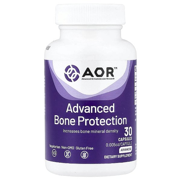 Suplemento para Saúde Óssea Advanced Bone Protection 40 mg 30 Cápsulas - Advanced Orthomolecular Research AOR