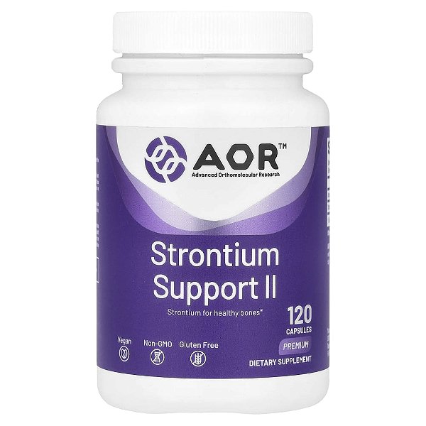 Suplemento de Estrôncio Strontium Support II 341 mg 120 Cápsulas - Advanced Orthomolecular Research AOR