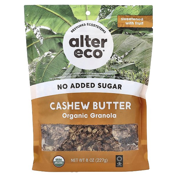 Granola Orgânica Sabor Manteiga de Castanha de Caju Cashew Butter 227 g - Alter Eco