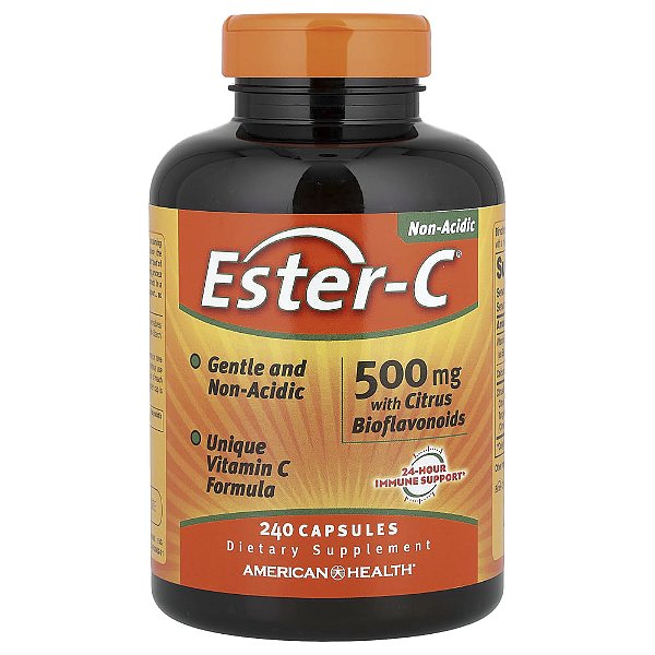 Suplemento de Vitamina C Ester-C com Bioflavonoides Cítricos 500 mg 240 Cápsulas - American Health