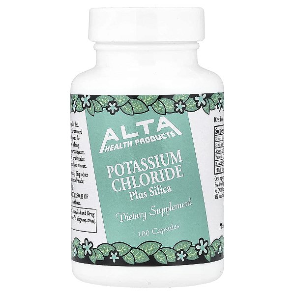 Suplemento de Cloreto de Potássio e Dióxido de Silício Potassium Chloride 100 Cápsulas - Alta Health