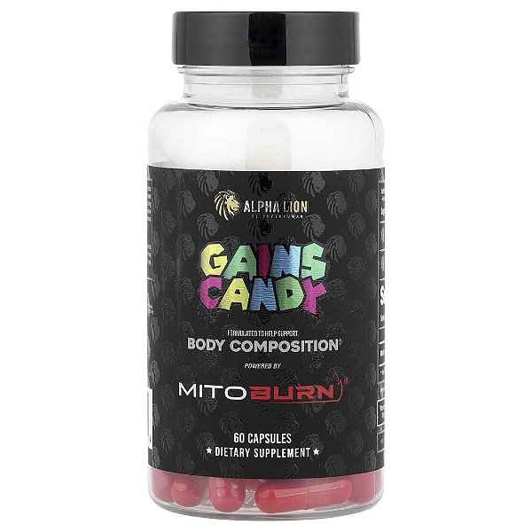 Suplemento Termogênico Gains Candy MitoBurn 60 Cápsulas - ALPHA LION