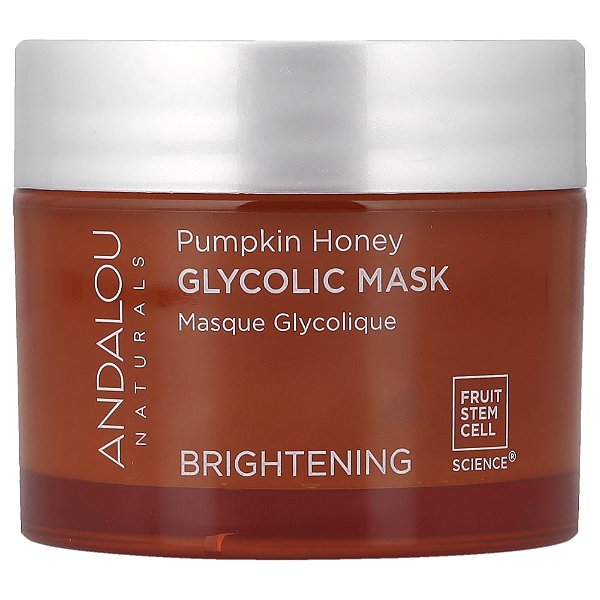 Máscara Facial Iluminadora Glicólica de Abóbora e Mel 50 g - Andalou Naturals