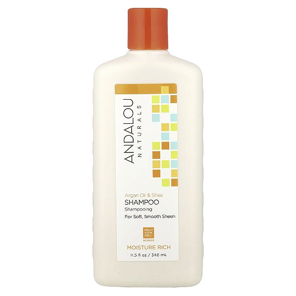 Shampoo Hidratante Óleo de Argan e Manteiga de Karité 340 ml - Andalou Naturals