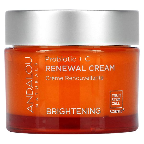Creme Facial Renovador Iluminador Vitamina C e Probióticos 50 ml - Andalou Naturals