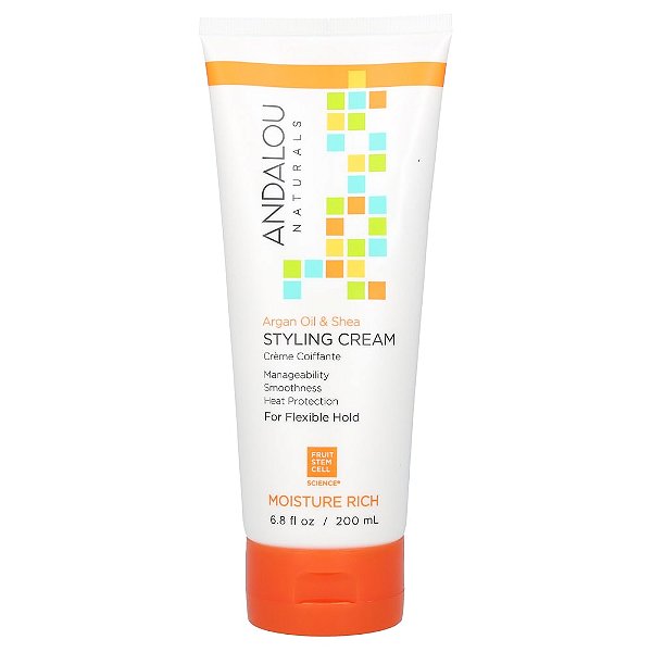 Creme para Pentear Leave-In Óleo de Argan e Manteiga de Karité - Andalou Naturals
