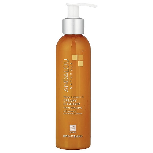 Creme de Limpeza Facial Iluminador Limão Meyer e Vitamina C 178 ml - Andalou Naturals