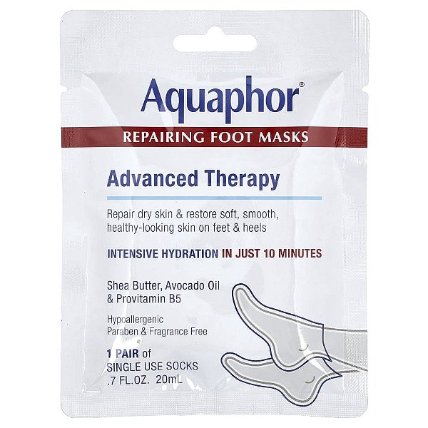 Máscara Reparadora para os Pés Foot Repair Mask 1 Par 20 ml - Aquaphor