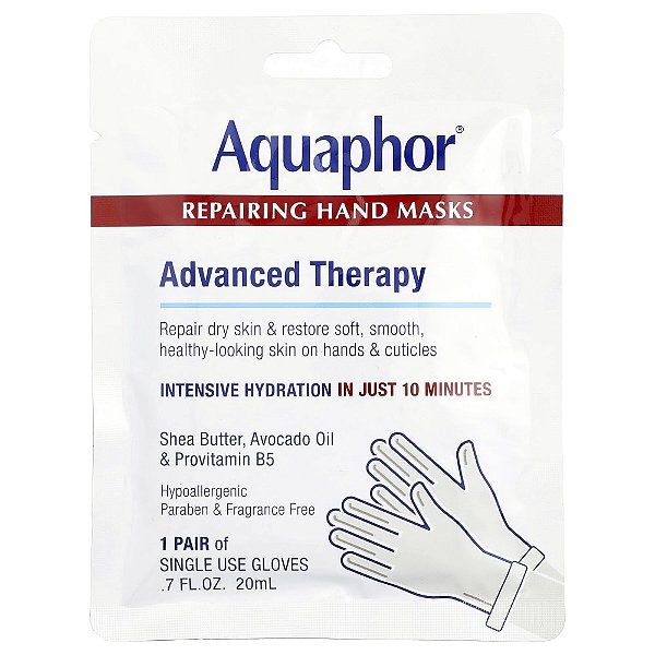 Máscara Reparadora para as Mãos Hand Repair Mask 1 Par 20 ml - Aquaphor