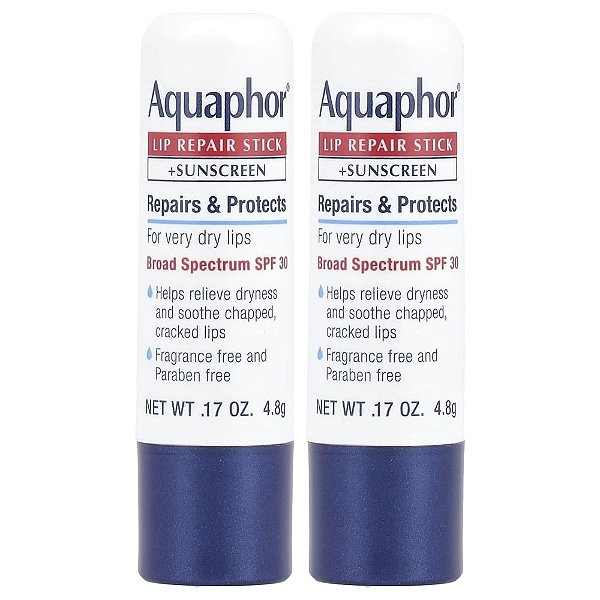 Protetor e Reparador Labial em Bastão FPS 30 Sem Perfume 2 Unidades de 4.8 g - Aquaphor