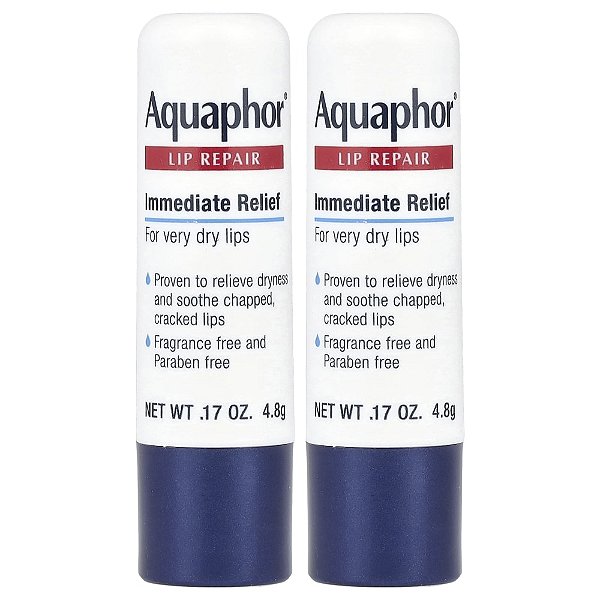 Protetor e Reparador Labial em Bastão Alívio Imediato 2 Unidades de 4.8 g - Aquaphor