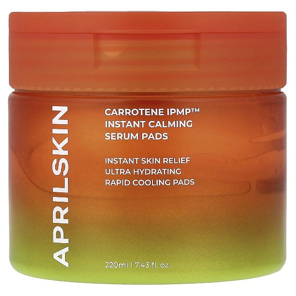 Discos de Sérum Facial Calmante Carrotene IPMP Quick Soothing Pads 220 ml - Aprilskin