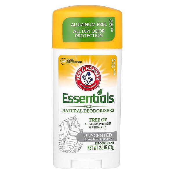 Desodorante Sólido Natural Essentials Sem Fragrância 71 g - Arm & Hammer