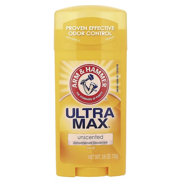 Desodorante Antitranspirante Sólido UltraMax Sem Perfume 73 g - Arm & Hammer