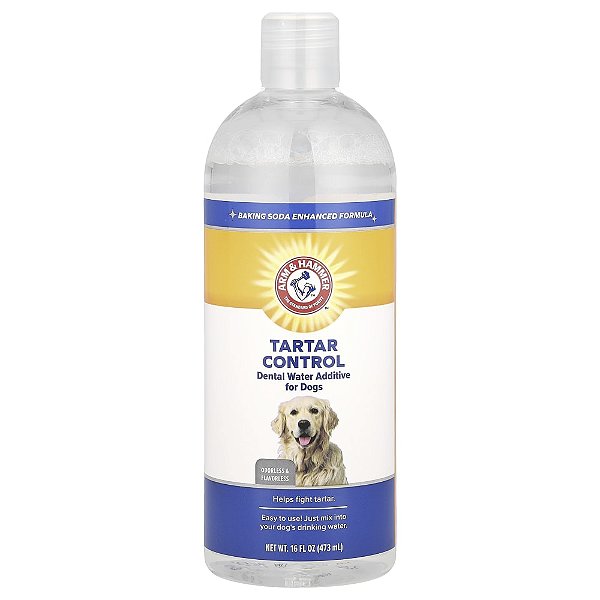 Solução Dental para Controle de Tártaro em Cães Sem Sabor 473 ml - Arm & Hammer