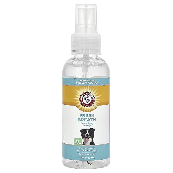 Spray Dental Hálito Fresco para Cães Sabor Hortelã 118 ml - Arm & Hammer
