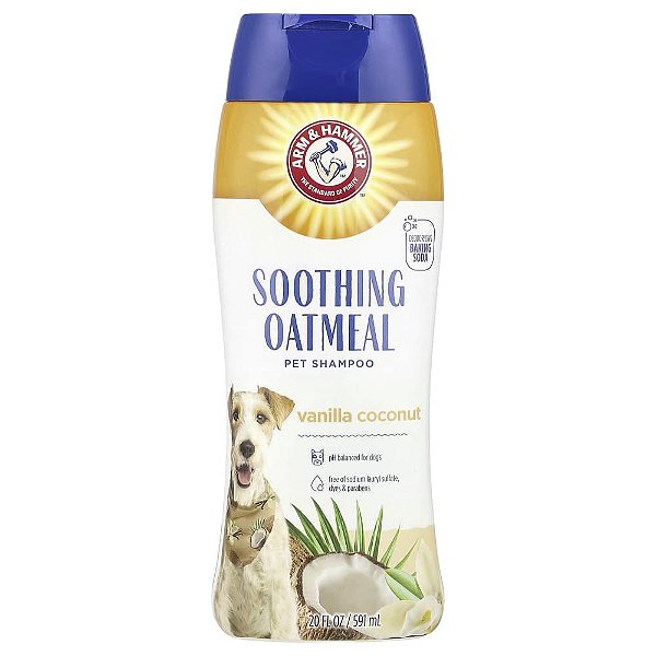 Shampoo Calmante de Aveia para Animais de Estimação Baunilha e Coco 591 ml - Arm & Hammer