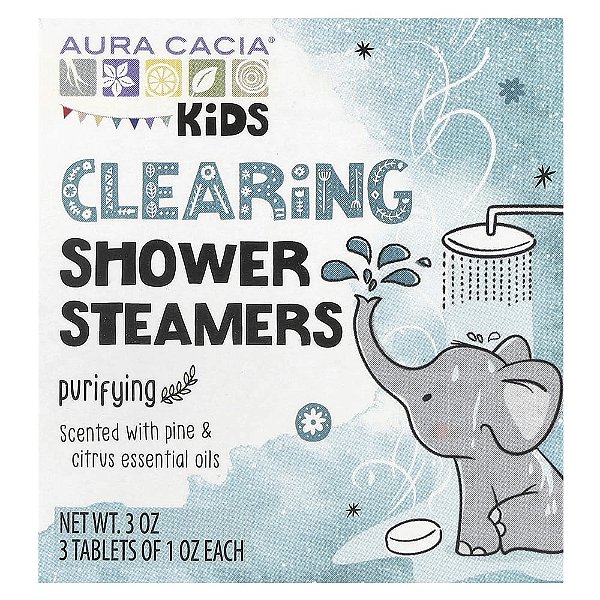 Pastilhas Vapores de Chuveiro Infantil Limpeza e Purificação 3 Unidades - Aura Cacia