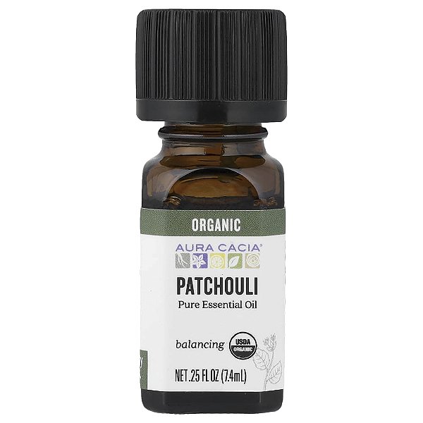 Óleo Essencial Puro Orgânico de Patchouli 7.4 ml - Aura Cacia