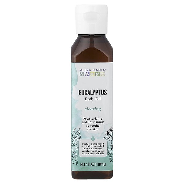 Óleo Corporal de Aromaterapia Purificante Eucalipto 118 ml - Aura Cacia