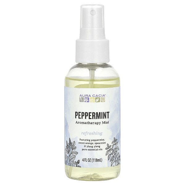 Spray de Aromaterapia e Névoa de Hortelã-Pimenta 118 ml - Aura Cacia